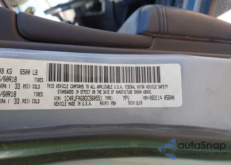 2013 Jeep Grand Cherokee Laredo from USA, damaged, VIN 1C4RJFAG8DC560551